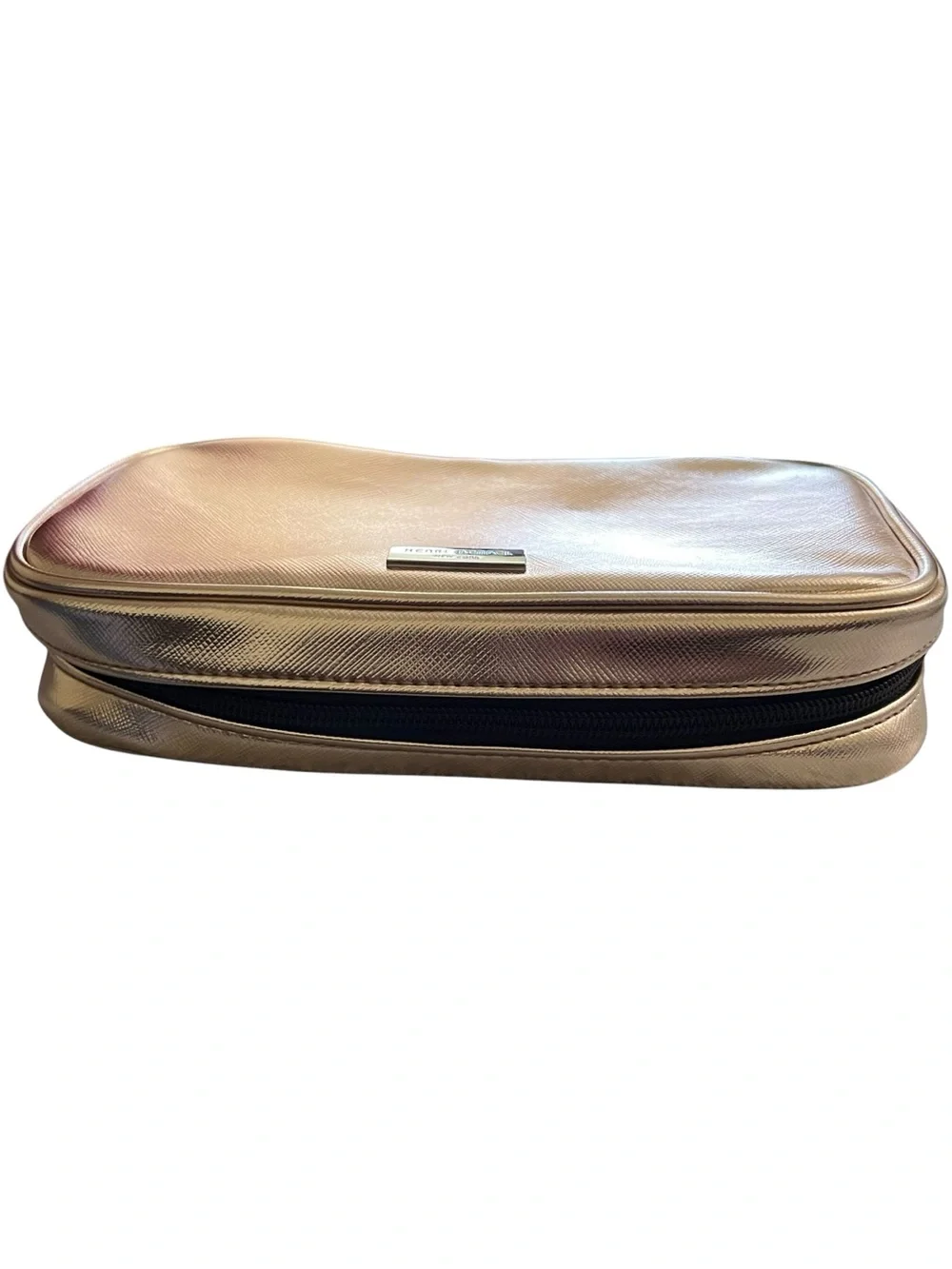 Rare Vintage Henri Bendel New York Metallic Gold Travel‎ Jewelry Organizer Case